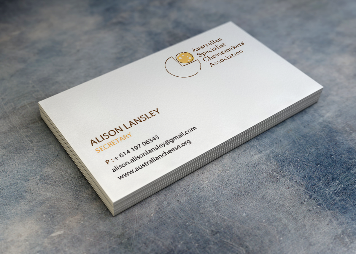Business Card Design by phoenixx for Australian Specialist Cheesemakers' Association | Design #14334141