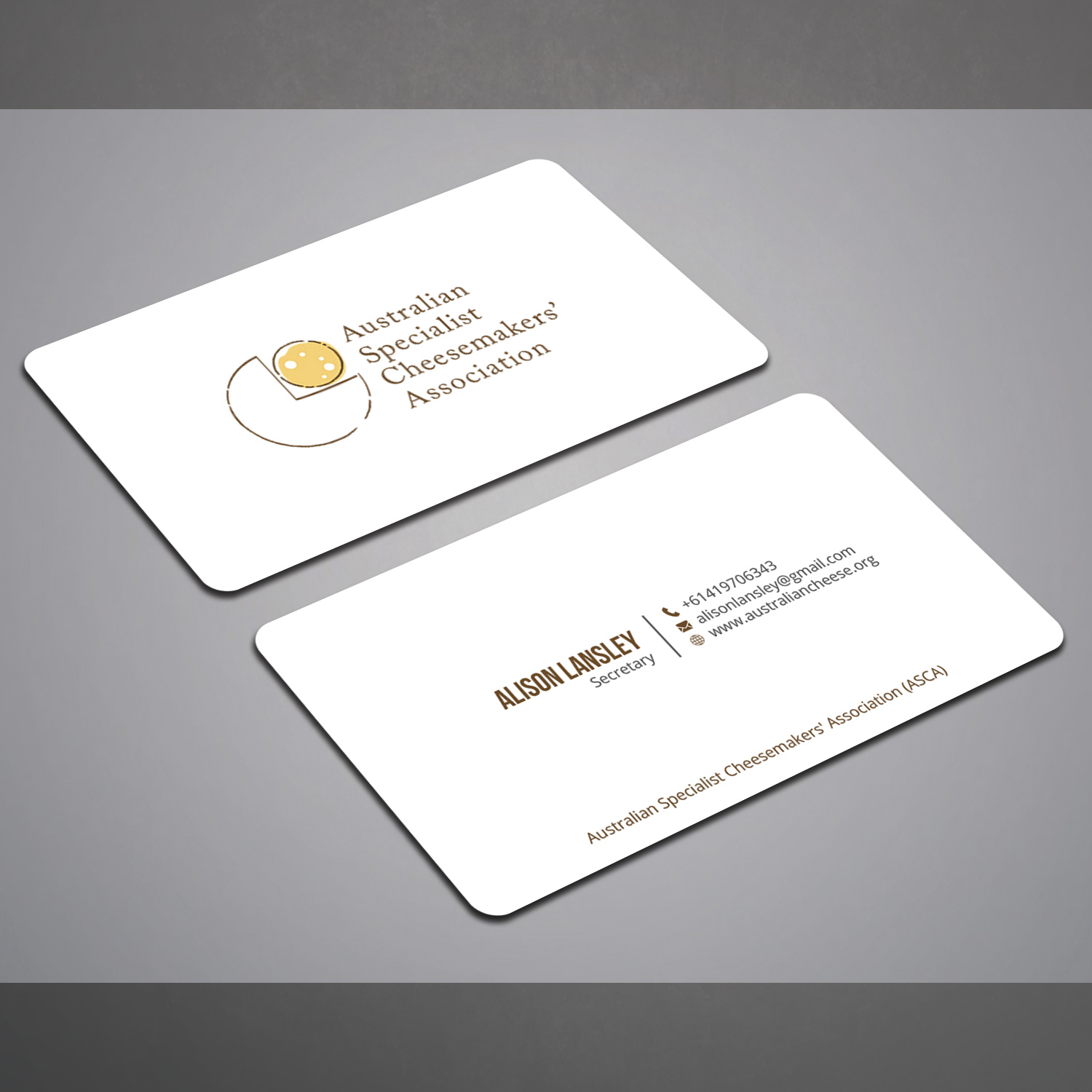 Business Card Design by Right_D for Australian Specialist Cheesemakers' Association | Design #14257347