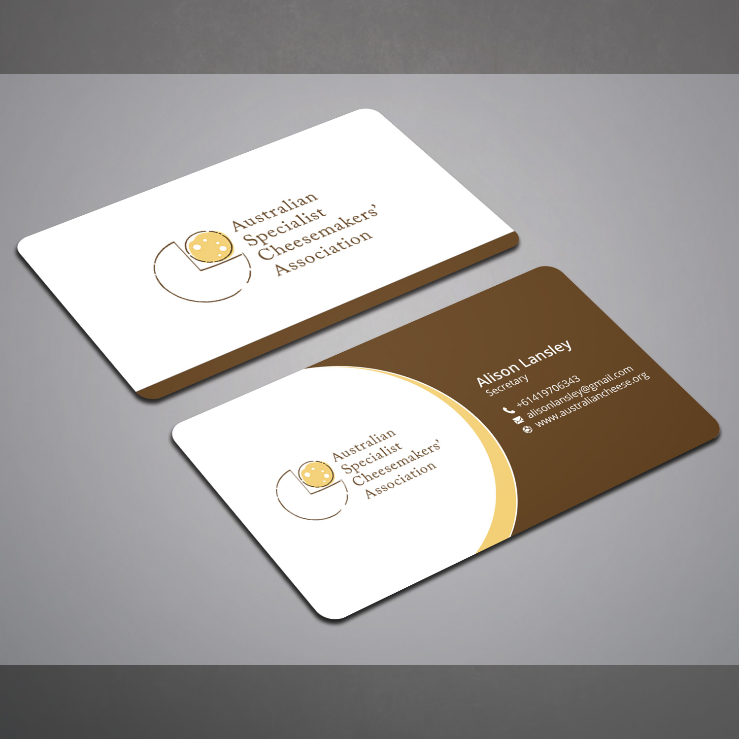 Business Card Design by Right_D for Australian Specialist Cheesemakers' Association | Design #14257348