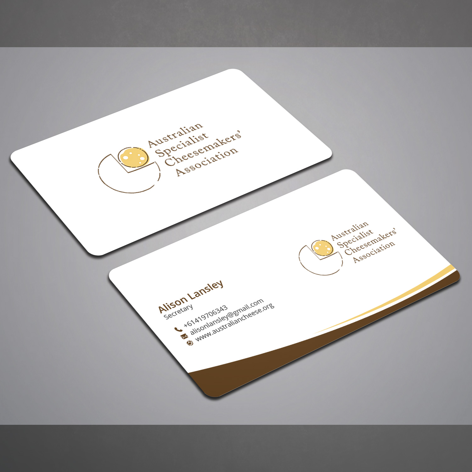 Business Card Design by Right_D for Australian Specialist Cheesemakers' Association | Design #14257349