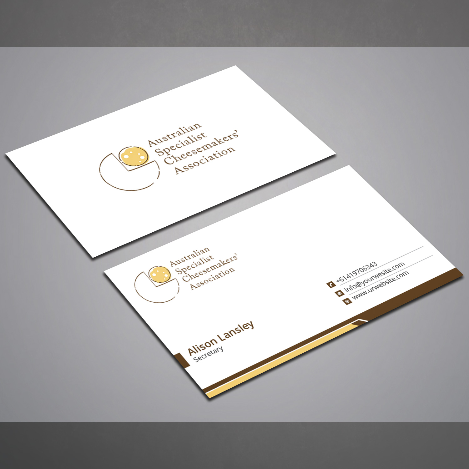 Business Card Design by Right_D for Australian Specialist Cheesemakers' Association | Design #14257350