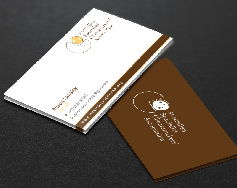 Business Card Design by Brand aid for Australian Specialist Cheesemakers' Association | Design #14291772