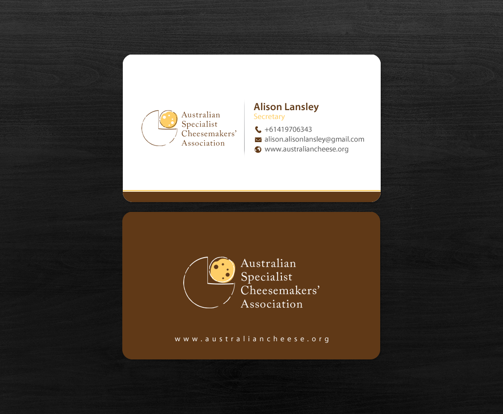 Business Card Design by chandrayaan.creative for Australian Specialist Cheesemakers' Association | Design #14288822