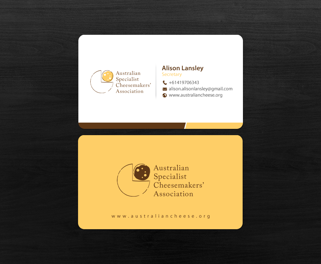 Business Card Design by chandrayaan.creative for Australian Specialist Cheesemakers' Association | Design #14288823