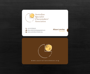 Visitenkarten-Design von chandrayaan.creative für Australian Specialist Cheesemakers' Association | Design #14288825
