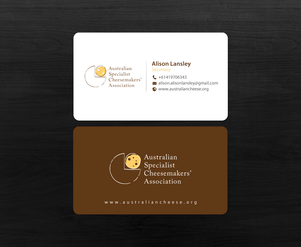 Visitenkarten-Design von chandrayaan.creative für Australian Specialist Cheesemakers' Association | Design #14288826