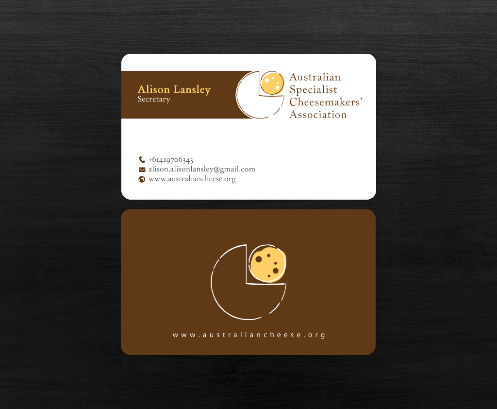 Business Card Design by chandrayaan.creative for Australian Specialist Cheesemakers' Association | Design #14288839