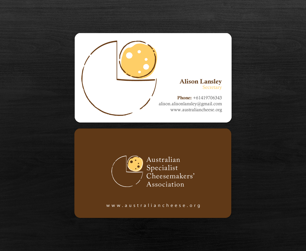 Business Card Design by chandrayaan.creative for Australian Specialist Cheesemakers' Association | Design #14288856