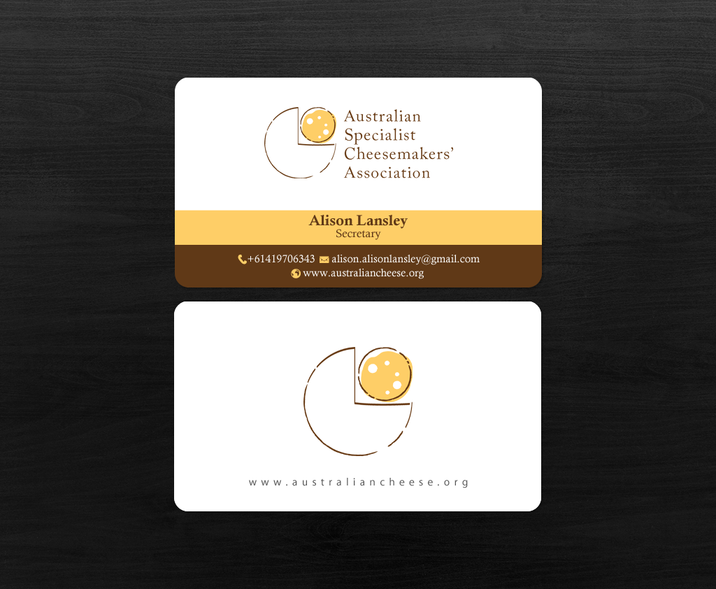 Business Card Design by chandrayaan.creative for Australian Specialist Cheesemakers' Association | Design #14288871