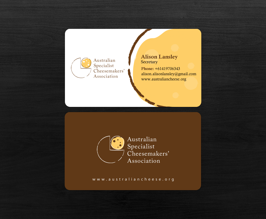 Business Card Design by chandrayaan.creative for Australian Specialist Cheesemakers' Association | Design #14288873
