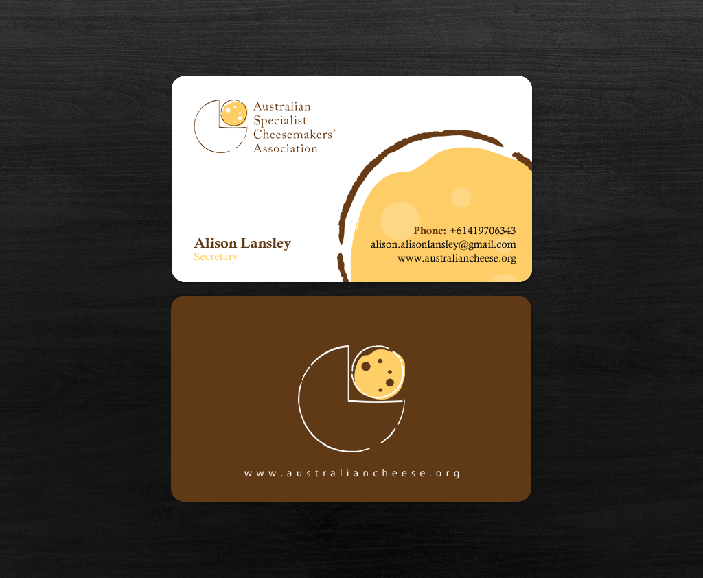 Business Card Design by chandrayaan.creative for Australian Specialist Cheesemakers' Association | Design #14289742