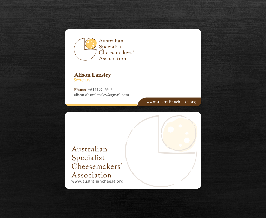 Business Card Design by chandrayaan.creative for Australian Specialist Cheesemakers' Association | Design #14289743
