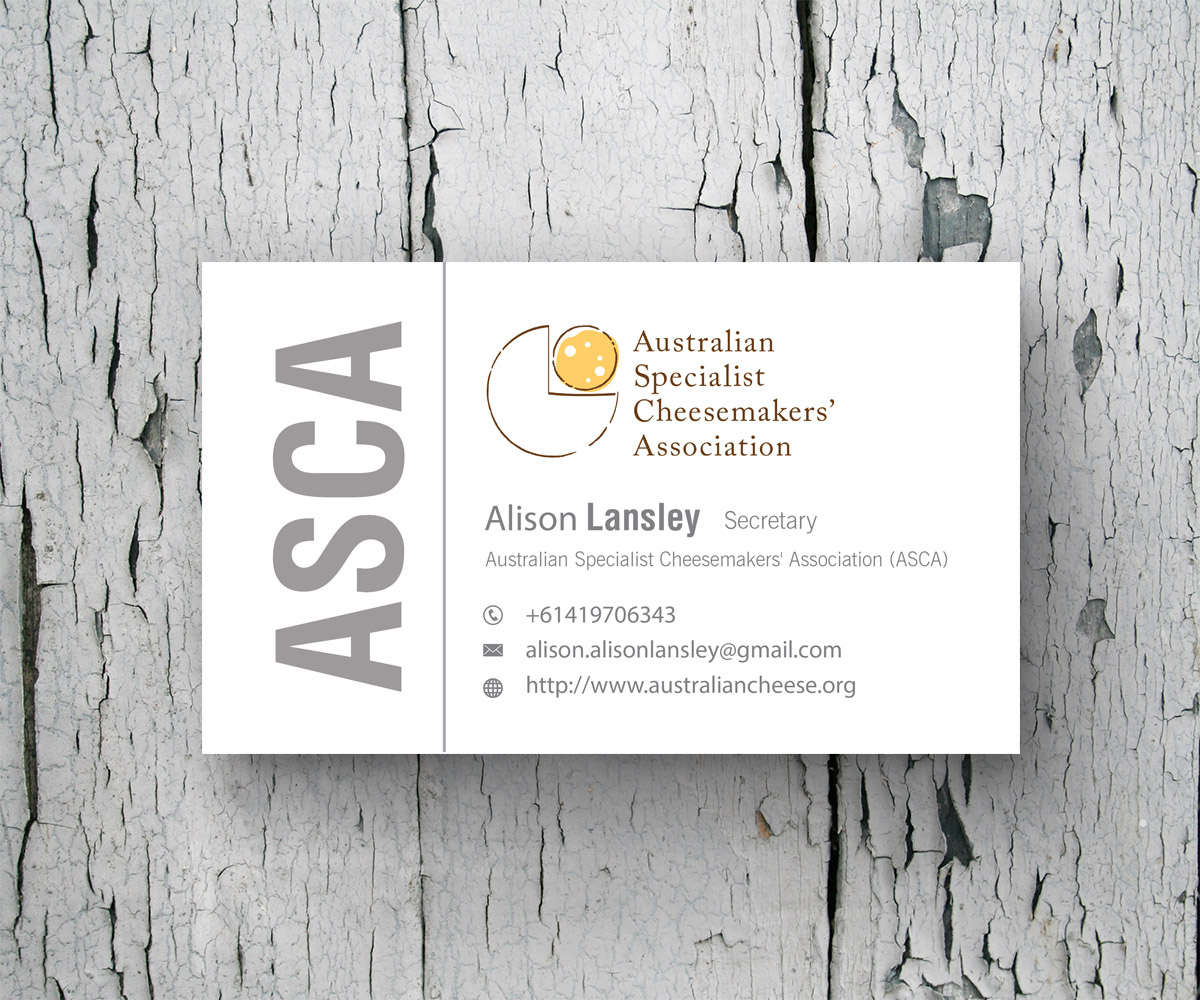 Business Card Design by M6G for Australian Specialist Cheesemakers' Association | Design #14368492