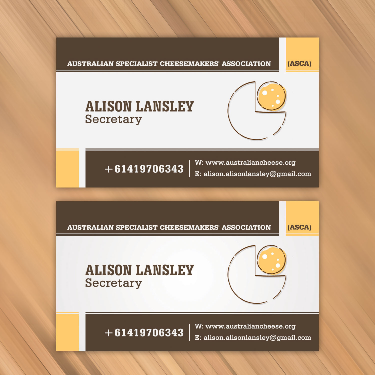 Business Card Design by Versatile.Designer for Australian Specialist Cheesemakers' Association | Design #14370845