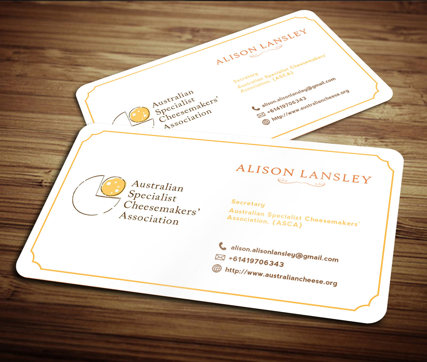 Business Card Design by CaMaximo for Australian Specialist Cheesemakers' Association | Design #14325901