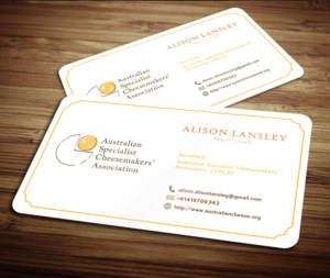 Business Card Design by CaMaximo for Australian Specialist Cheesemakers' Association | Design: #14325901
