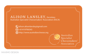 Business Card Design by CaMaximo for Australian Specialist Cheesemakers' Association | Design: #14325904