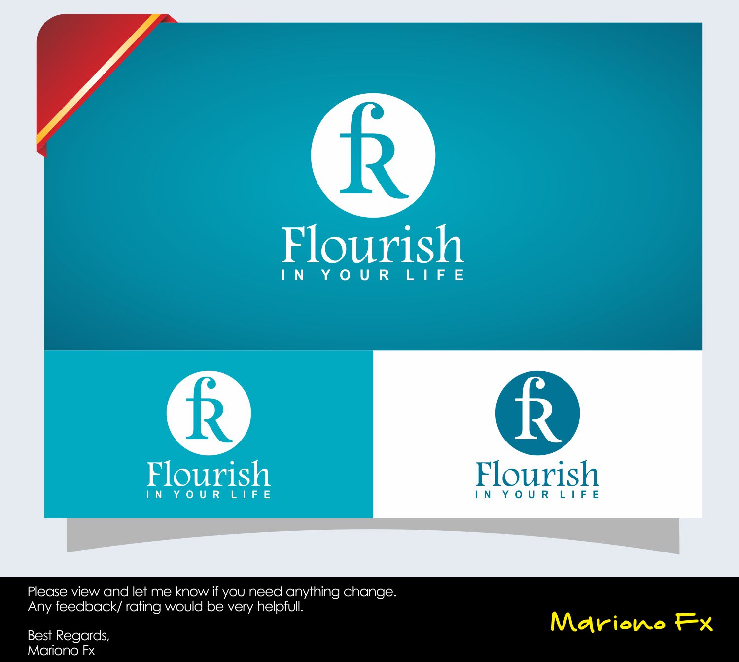 Logo Design by Mariono Fx for Flourish  | Design #14280385