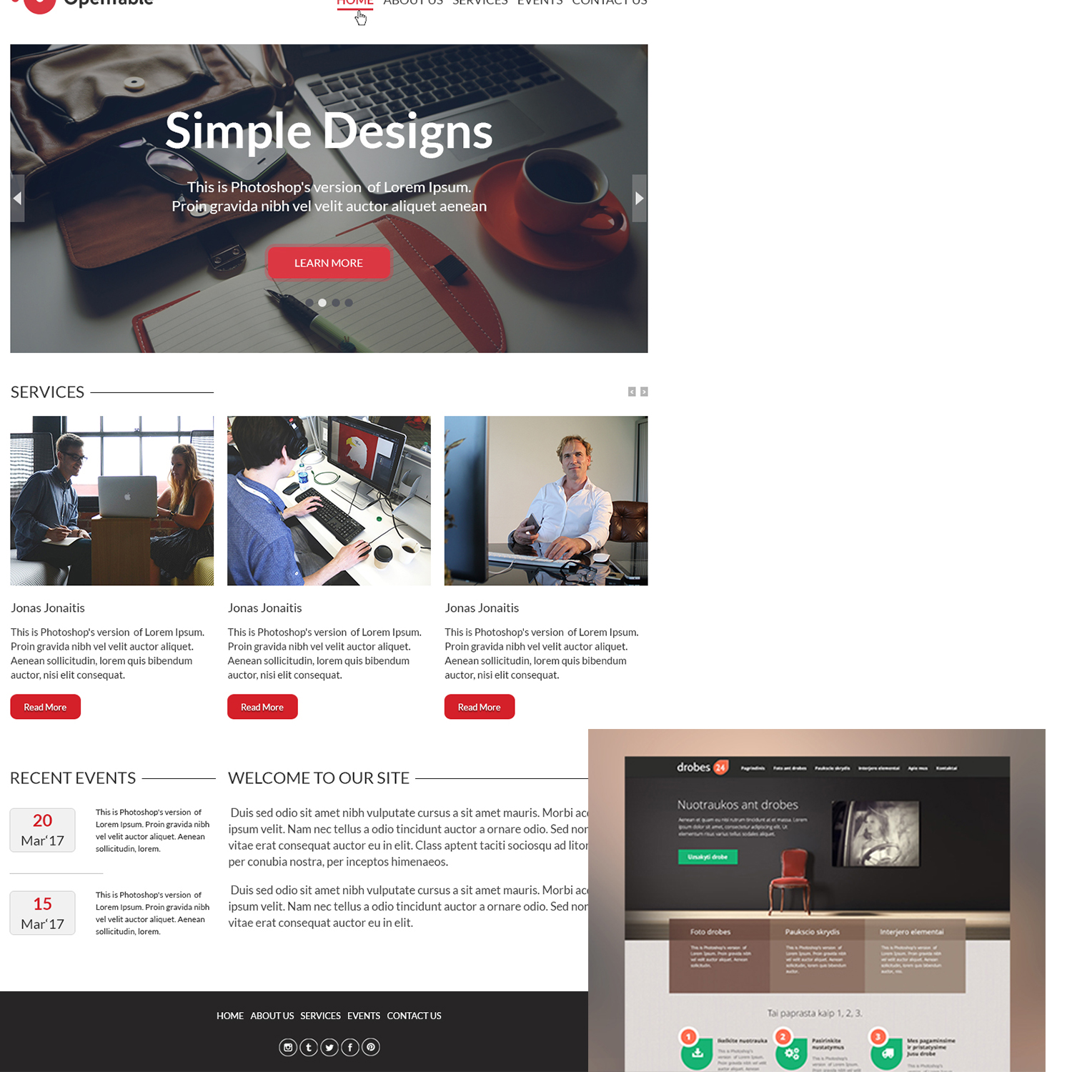 Web Design by Laura.Naujikaiteee for this project | Design #14413132