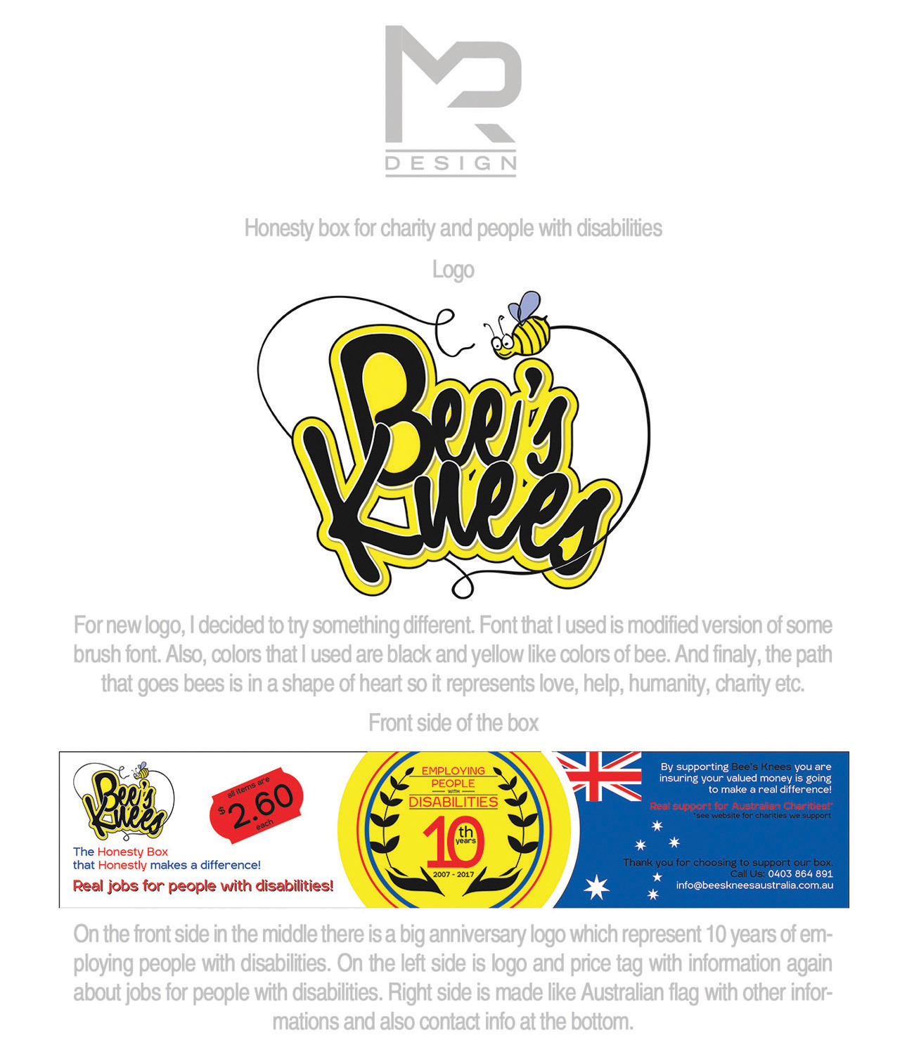Graphic Design by ristovicmilos for Bee's knees Australia  | Design #14348086