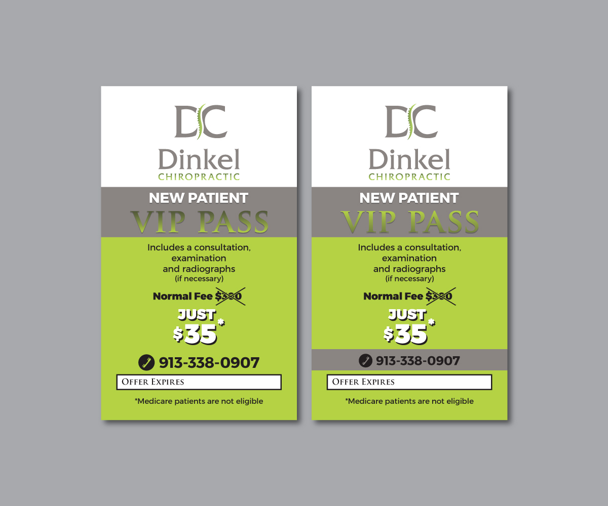 Diseño de Tarjeta de Presentación por M.Pirs para Dinkel Chiropractic and Acupuncture | Diseño #14270101