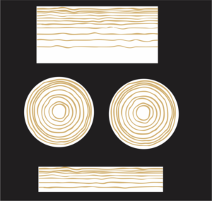4-piece dinnerware with metallic gold elements | Illustration Design by fumbh.designs