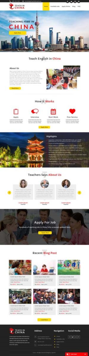 English Teacher China | Diseño Web por bdesigner9