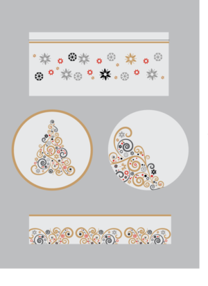 dinnerware - modern Christmas tree
