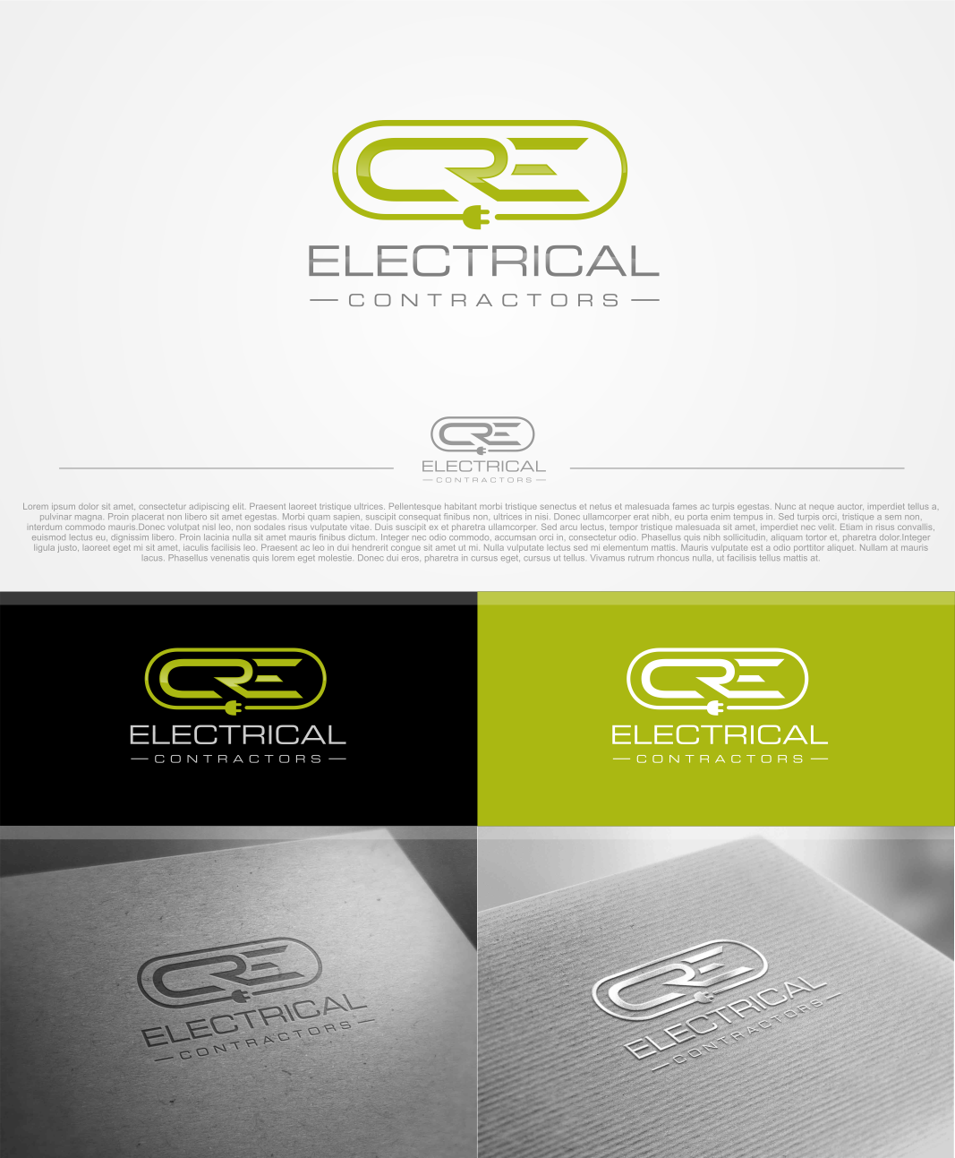 Logo Design by artswolf for CRE Electrical Contractors  | Design #14414501