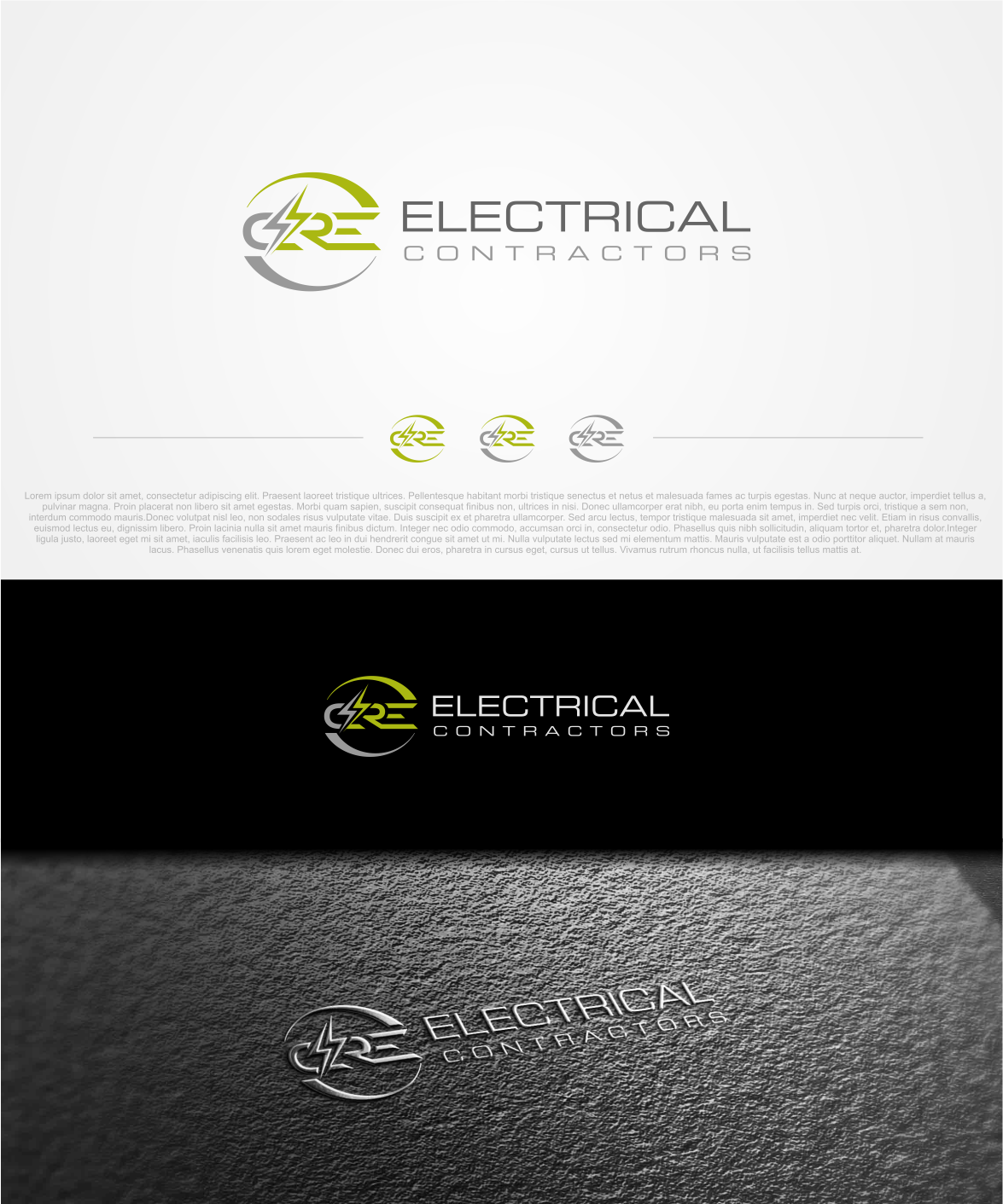 Logo Design by artswolf for CRE Electrical Contractors  | Design #14414502