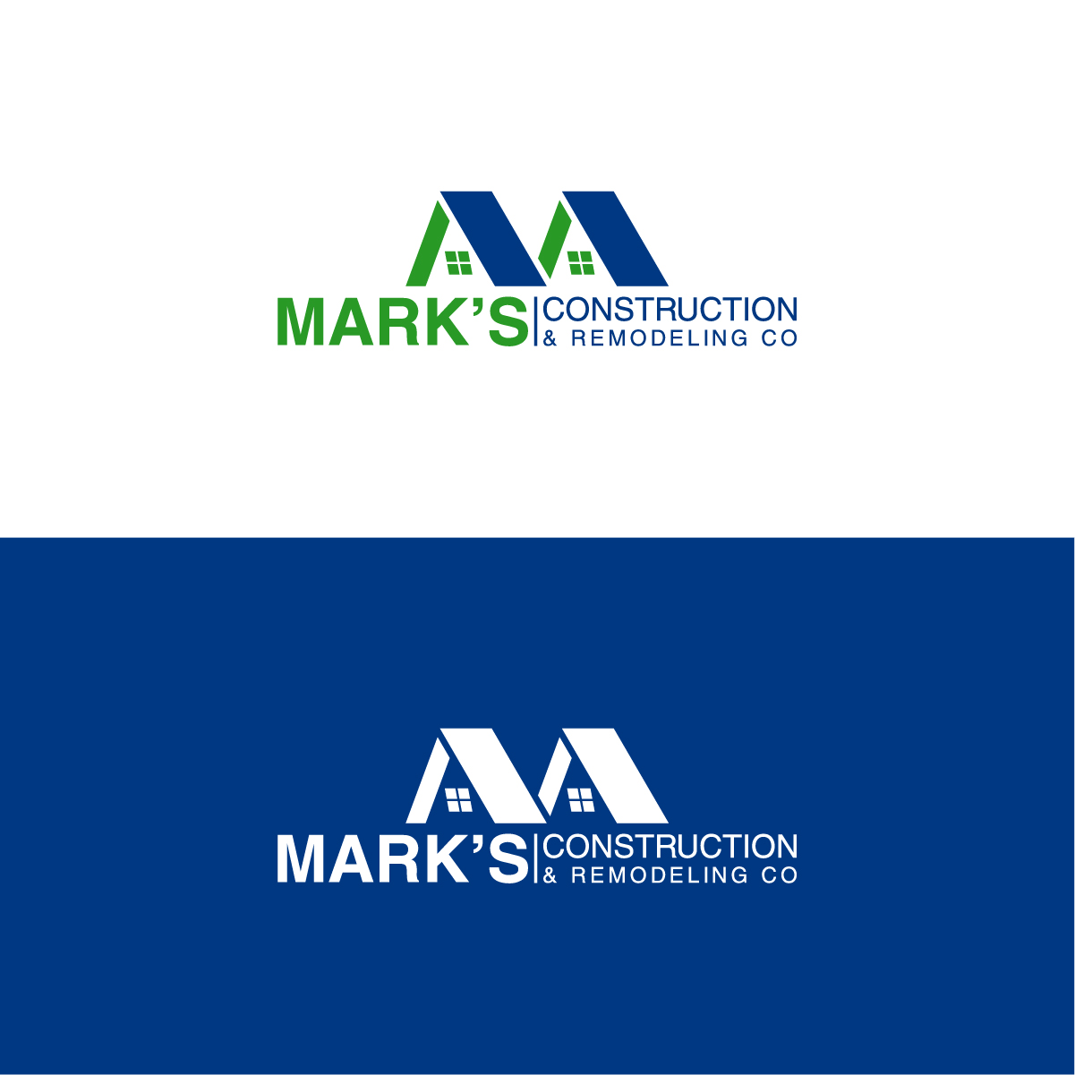 Logo Design by 3Guys for Mark's Construction & Remodeling Co.  | Design #14273318