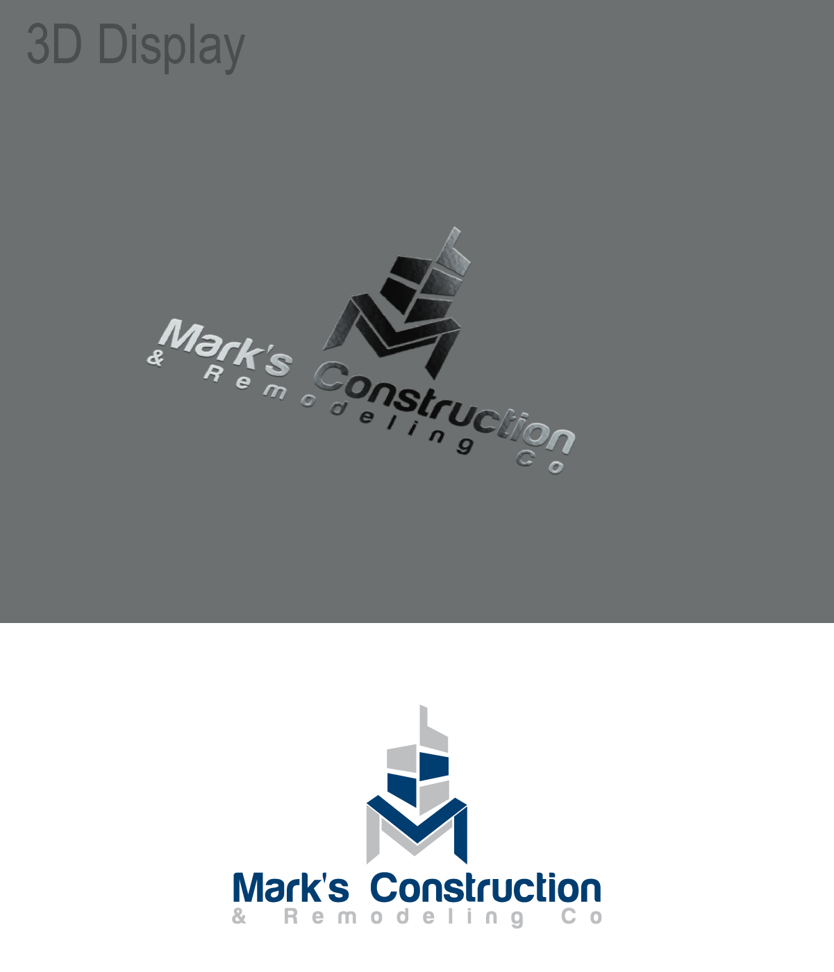 Logo Design by 3Guys for Mark's Construction & Remodeling Co.  | Design #14273320