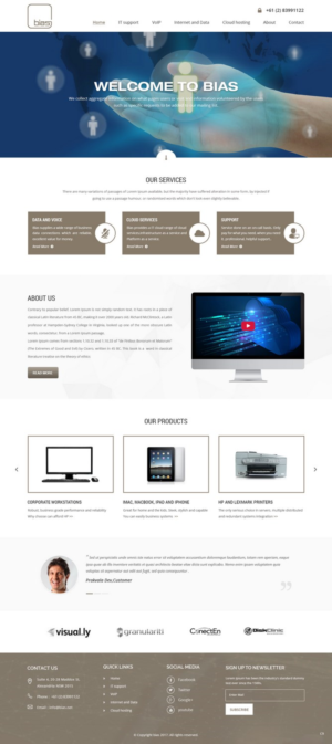 Web Design by pb for Bias | Design: #14269759
