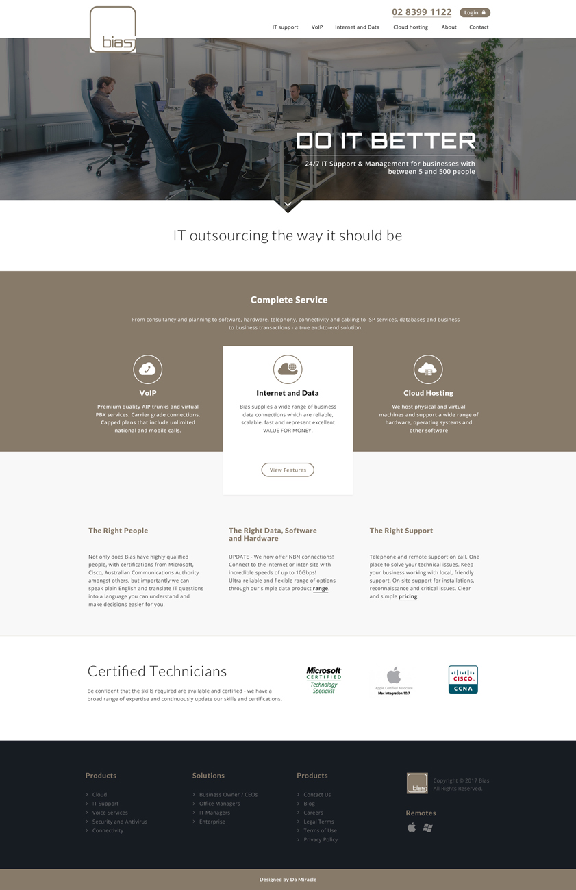Web Design by Da Miracle for Bias | Design #14307907