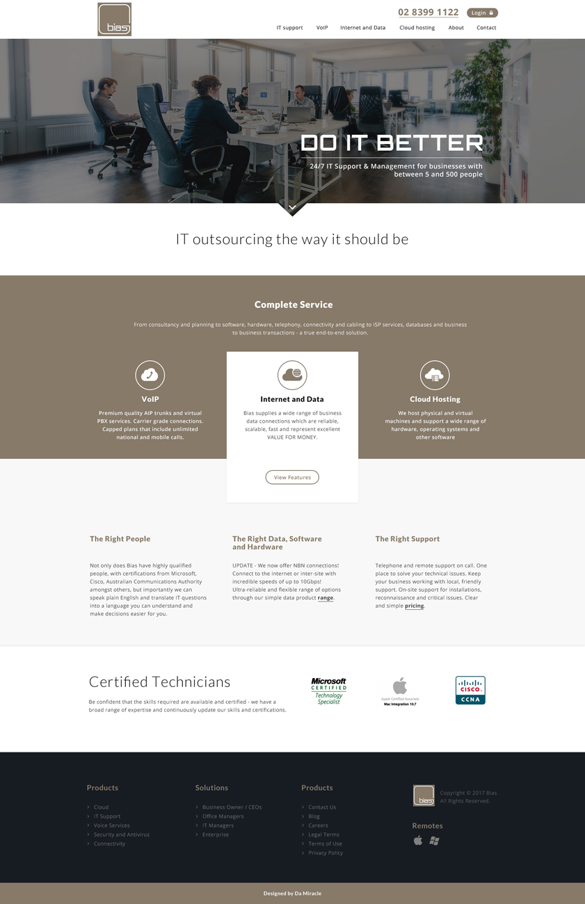 Web Design by Da Miracle for Bias | Design #14307908