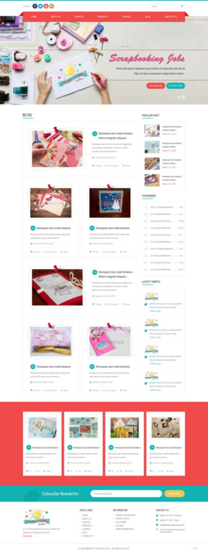 Empresa scrapbooking necesita diseño wordpress