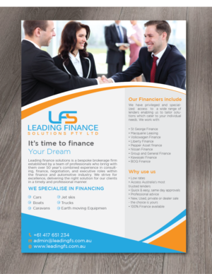 Flyer Design by alex989 for Leading Finance Solutions Pty Ltd | Design: #14359933