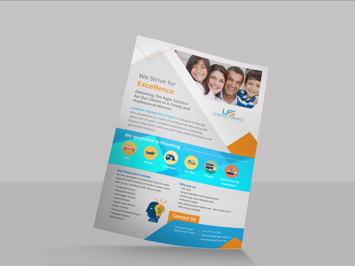 Design de Flyer par raymark pour Leading Finance Solutions Pty Ltd | Design #14288855