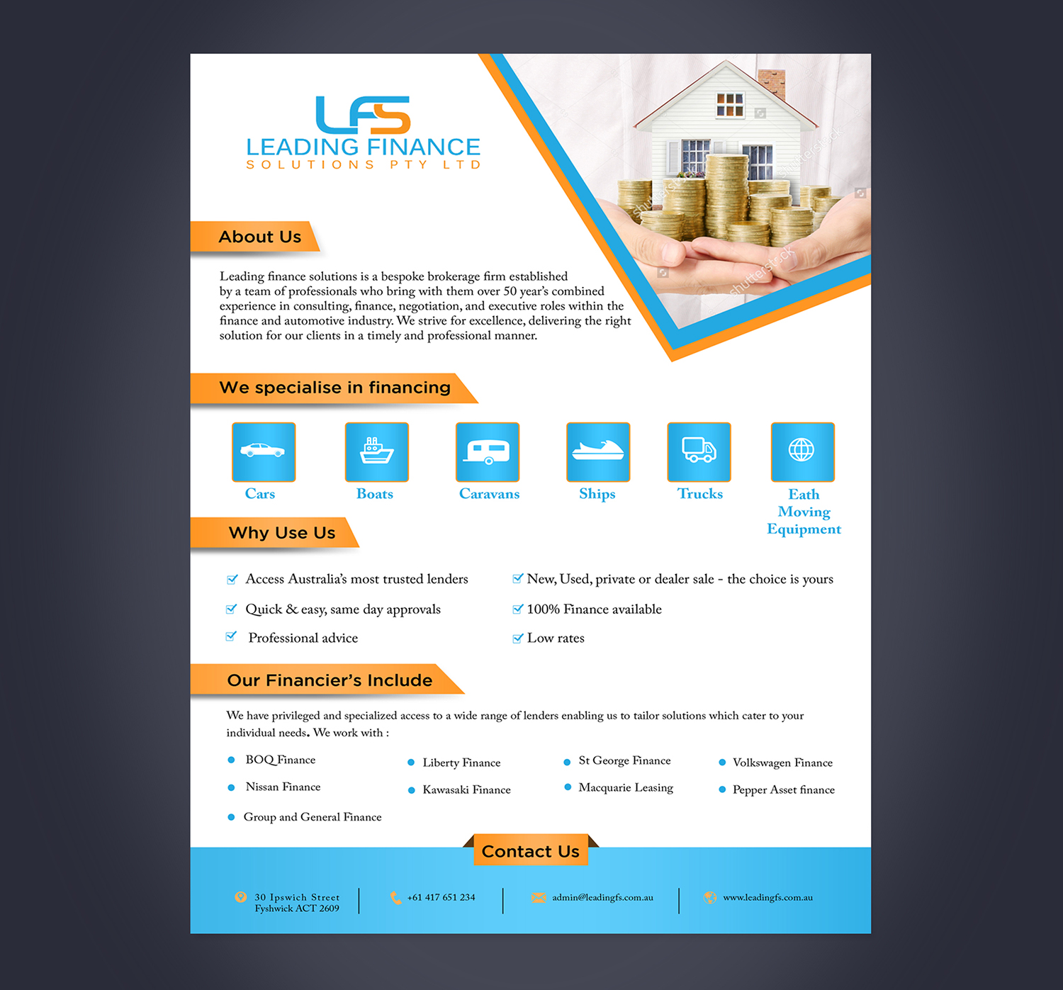 Flyer Design by aspiremedia for Leading Finance Solutions Pty Ltd | Design #14329352