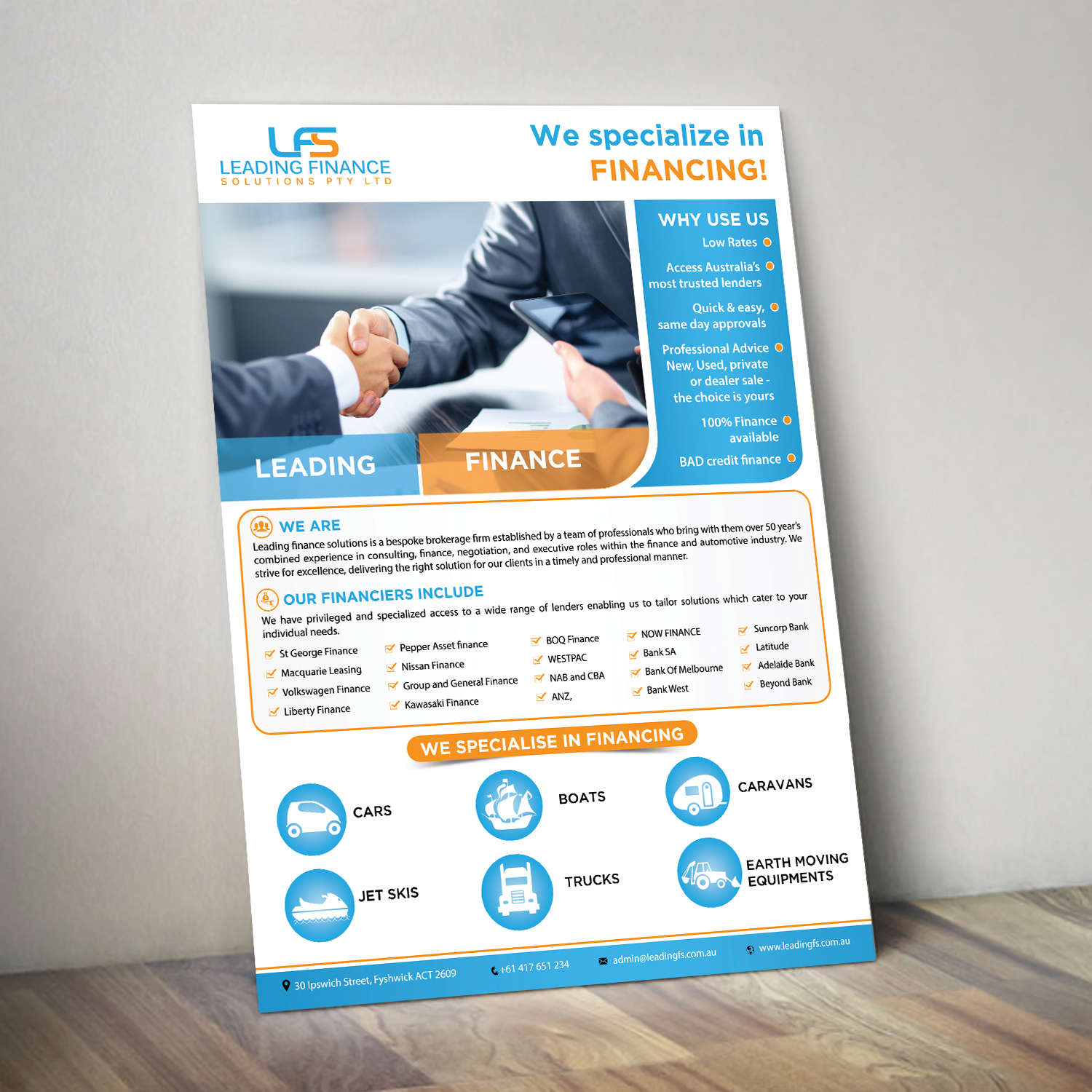 Flyer Design by aspiremedia for Leading Finance Solutions Pty Ltd | Design #14335159