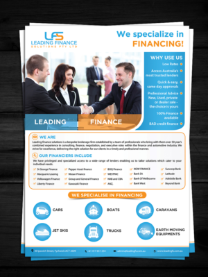 Flyer Design by aspiremedia for Leading Finance Solutions Pty Ltd | Design: #14348410