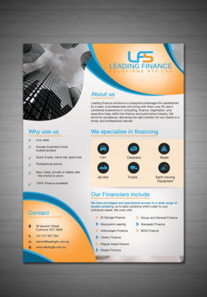 Diseño de Flyer por BlueBud para Leading Finance Solutions Pty Ltd | Diseño #14305214