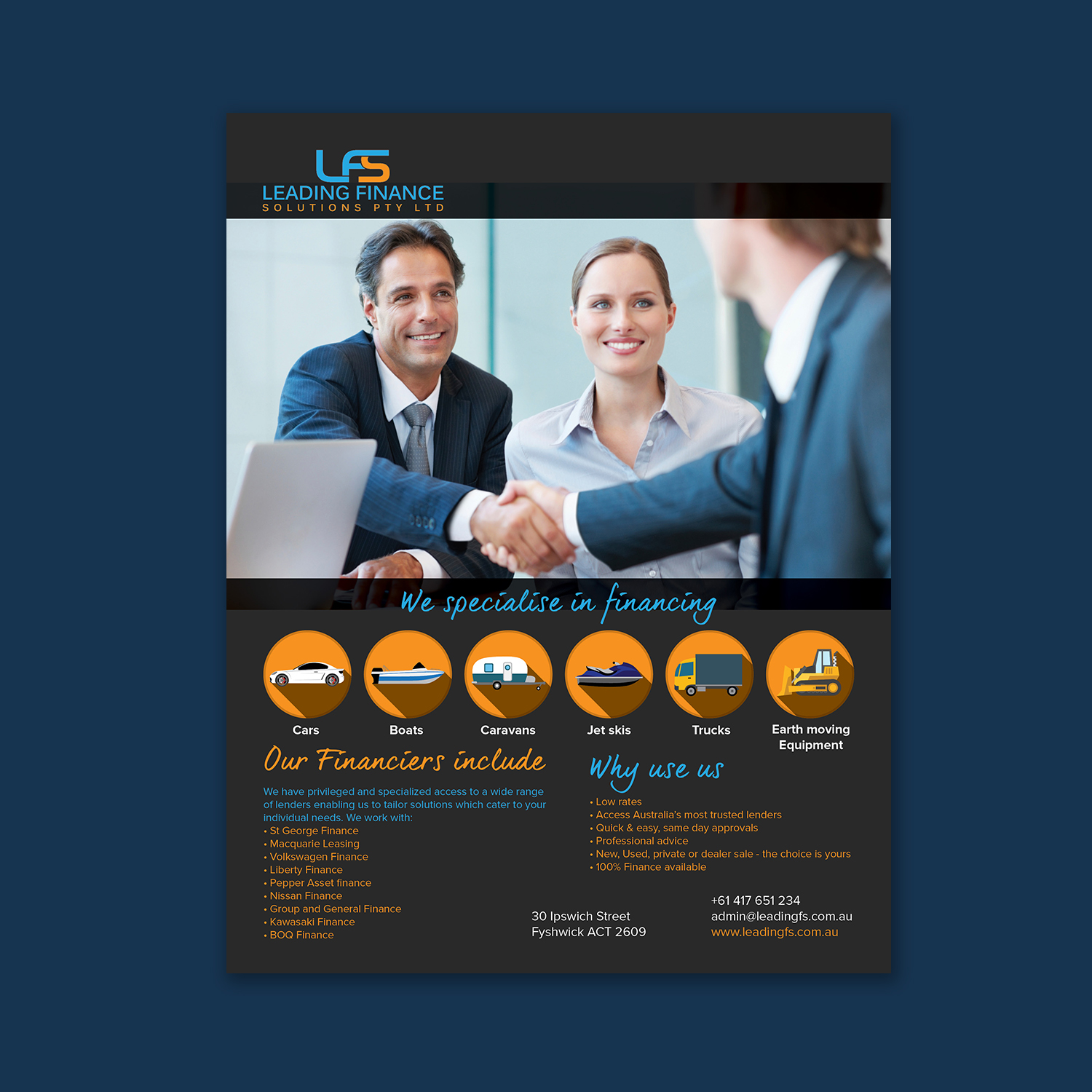 Flyer Design by banedsgn for Leading Finance Solutions Pty Ltd | Design #14360970