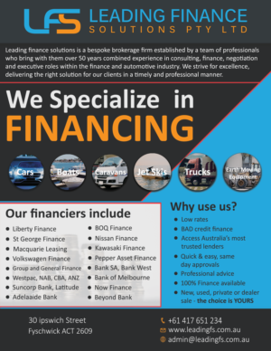 Diseño de Flyer por Devon J. Mettlin para Leading Finance Solutions Pty Ltd | Diseño #14343314