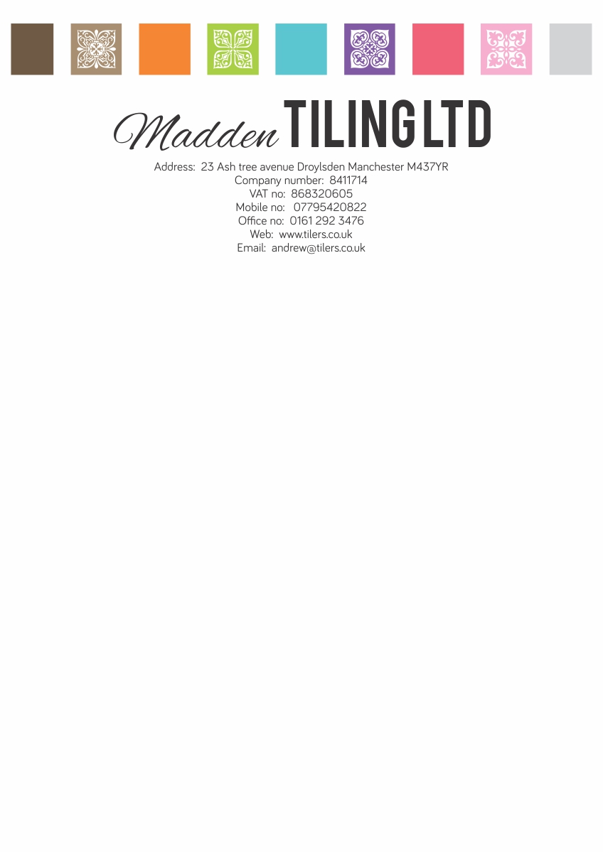 Letterhead Design by Marilena for Madden tiling ltd | Design #2516154