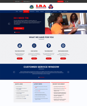 Web Design by Expert Designer for Liberia Revenue Authority | Design: #14488581