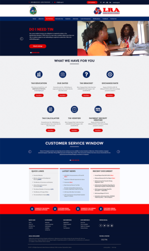 Web Design by Expert Designer for Liberia Revenue Authority | Design: #14598546