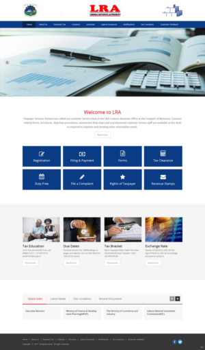 Web Design by pb for Liberia Revenue Authority | Design: #14341938
