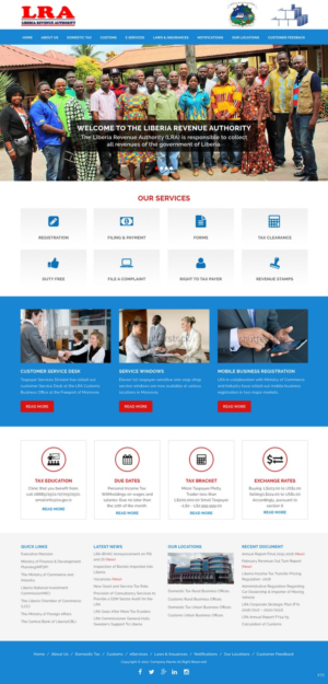 Web Design by pb for Liberia Revenue Authority | Design: #14355870
