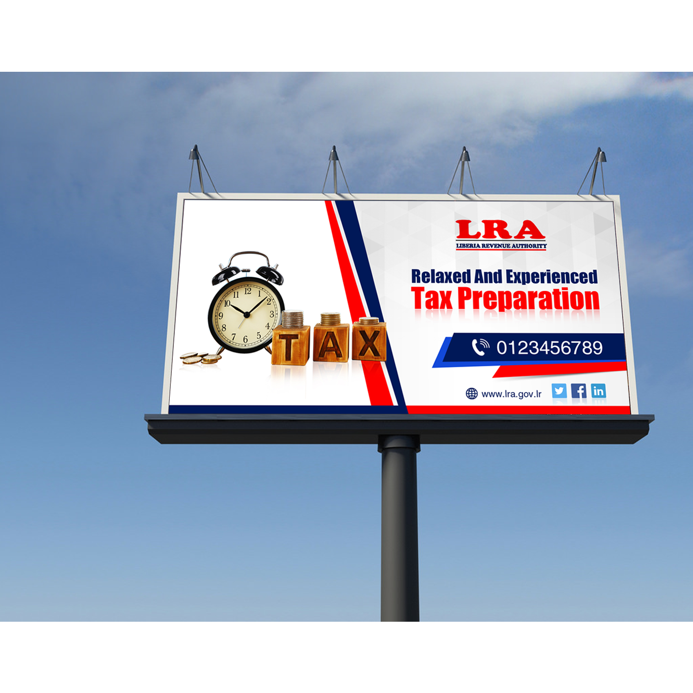 Billboard Design by debdesign for Liberia Revenue Authority | Design #14351848